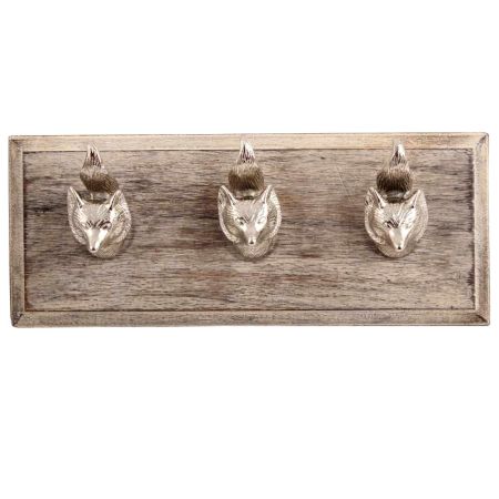 Fox Shape Iron Wooden Hook 